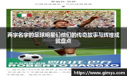 两字名字的足球明星们他们的传奇故事与辉煌成就盘点