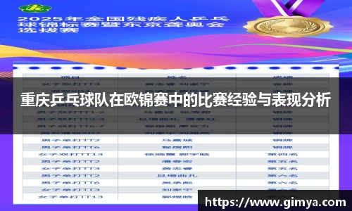 重庆乒乓球队在欧锦赛中的比赛经验与表现分析