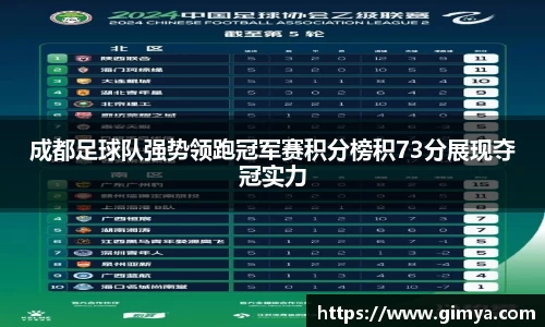 成都足球队强势领跑冠军赛积分榜积73分展现夺冠实力